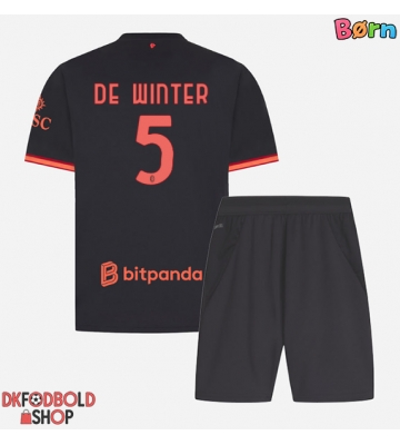 AC Milan Koni De Winter #5 Tredje trøje Børn 2026-27 Kort ærmer (+ korte bukser)